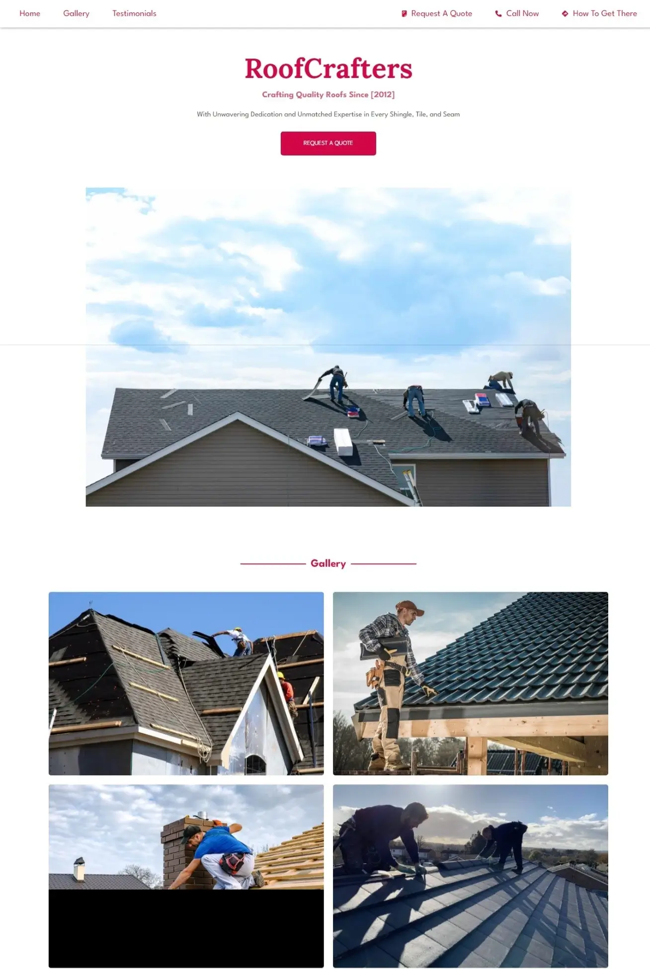 ROOFING COMPANY WEBSITE Image
